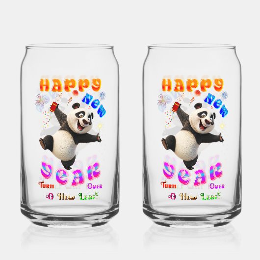 Happy New Year Turn Over A New Leaf ガラス缶 (裏面)