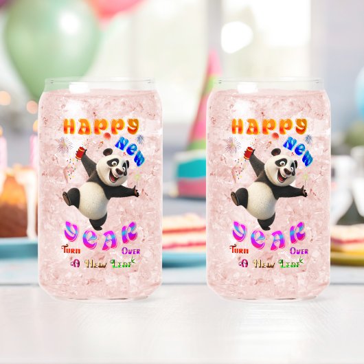 Happy New Year Turn Over A New Leaf ガラス缶 (インサイチュ (バースデー))