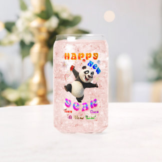 Happy New Year Turn Over A New Leaf ガラス缶