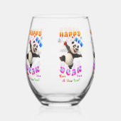 Happy New Year Turn Over A New Leaf ステムなしワイングラス (正面)