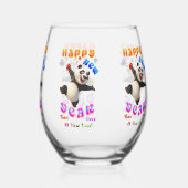 Happy New Year Turn Over A New Leaf ステムなしワイングラス (裏面)