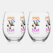 Happy New Year Turn Over A New Leaf ステムなしワイングラス (裏面)