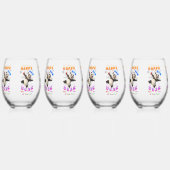 Happy New Year Turn Over A New Leaf ステムなしワイングラス (正面)