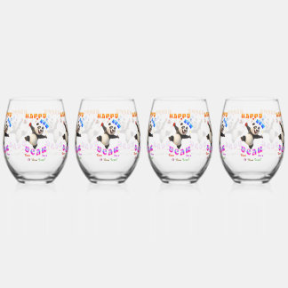 Happy New Year Turn Over A New Leaf ステムなしワイングラス