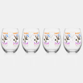 Happy New Year Turn Over A New Leaf ステムなしワイングラス (右)