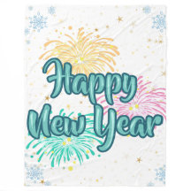 Happy New Year Typography Celebration