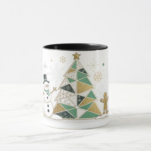 Happy New Year Typography Celebration マグカップ (中央)