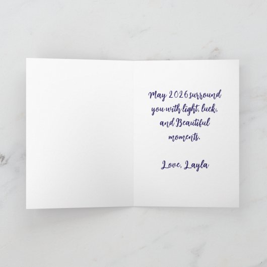 Happy New year vibrant elegant  Card カード (内部)