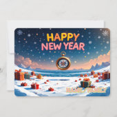 Happy New Year Vintage Pocket Watch シーズンカード (正面)