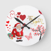 Happy New Year Wall Clock ラウンド壁時計 (正面)
