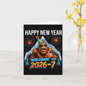 Happy New Year Welcome To 2026-7 Funny Meme 67 Big カード (黄色い花)