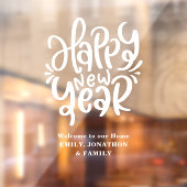 Happy New Year Welcome To Home Name Script ウィンドウサイン (シート2)