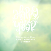 Happy New Year Welcome To Home Name Script ウィンドウサイン (シート3)