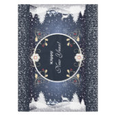 Happy New Year! Winter Fairy Tale Fantasy blue テーブルクロス (正面)