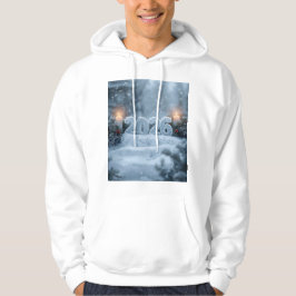 happy new year winter scene hoodie パーカ