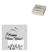 Happy New Year Wood Art Stamp ラバースタンプ (押印)