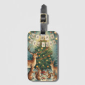 Happy New Year Woodland Animal ラゲッジタグ (正面縦)