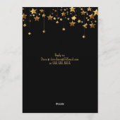 Happy New Years Eve Party Gold Stars 招待状 (裏面)