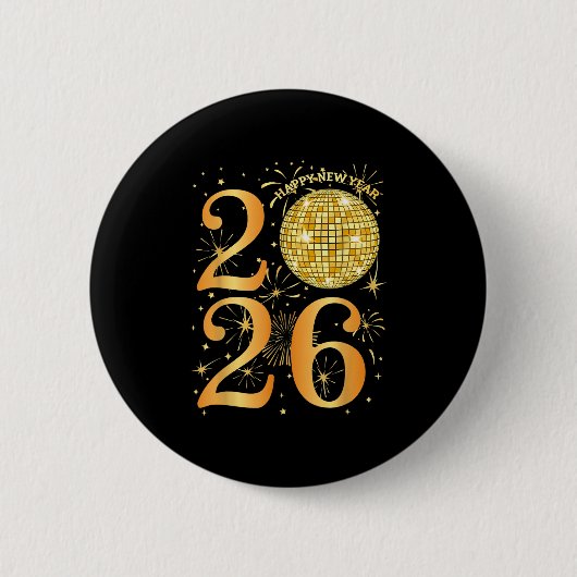 Happy New Years Fireworks 2026  缶バッジ (正面)
