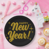 Happy New Years Plate ペーパープレート (パーティー)