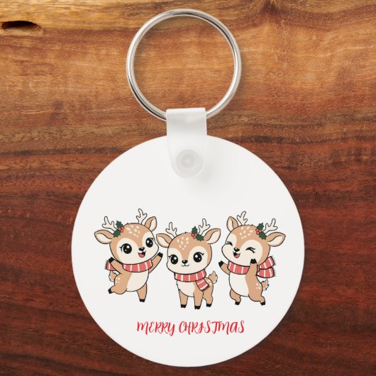 Happy Noel Baby Deers キーホルダー (裏面)