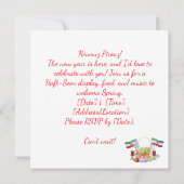 Happy Norooz Haft Sin with Lion and Sun Flags セーブザデート (裏面)