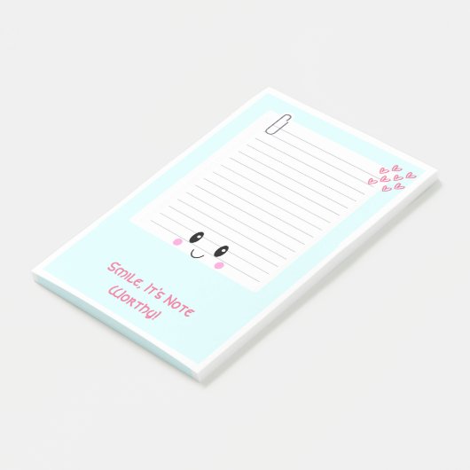 Happy Notes Blue:かわいい付箋It-Notes ポストイット (アングル)