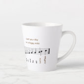 Happy Notes Do Re Mi Latee Music パーソナライズされた Note カフェラテマグ (右)