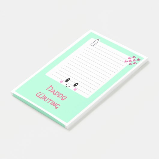 Happy Notes Green:かわいい投稿 – It Notes ポストイット (アングル)