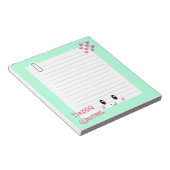 Happy Notes Green：メモ帳かわいい ノートパッド (アングル)