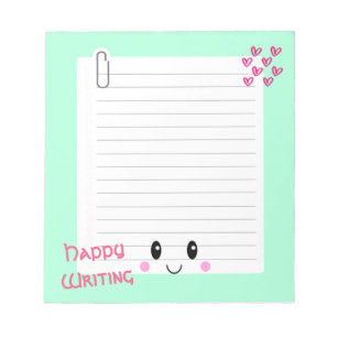 Happy Notes Green：メモ帳かわいい ノートパッド
