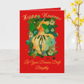 Happy Nowruz Happy New Year Goldfish カード (黄色い花)