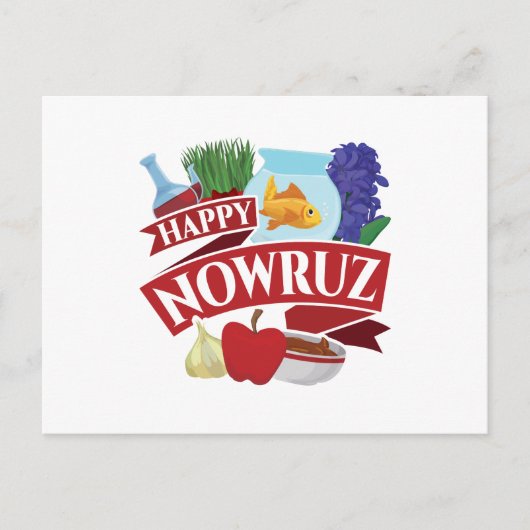Happy Nowruz Persian新年 シーズンポストカード (正面)
