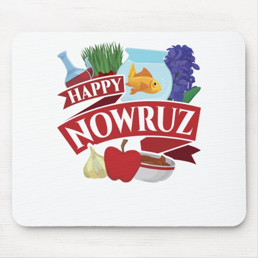 Happy Nowruz Persian新年 マウスパッド (正面)