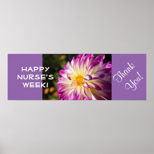 Happy Nurses Week! posters Thank You Dahlias Nurse ポスター (正面)