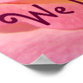 Happy Nursing Week！ポスターPink Rose flower Love ポスター (角)