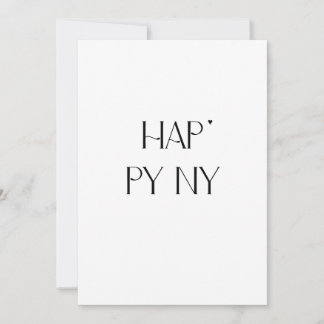 Happy NY - minimalistic typography card シーズンカード