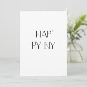 Happy NY - minimalistic typography card シーズンカード (スタンド正面)