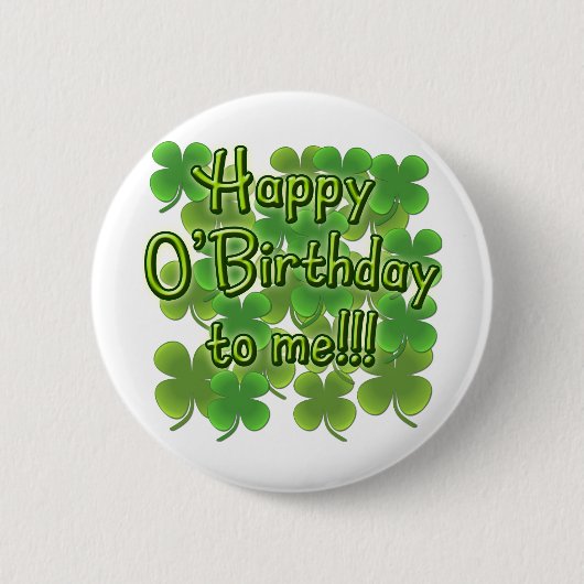 Happy O'誕生日とShamrocks 缶バッジ (正面)