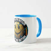 Happy on the Outside クラシックMug - おもしろい Coffee マグカップ (正面右)