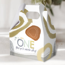 Happy One First Birthday boy Favor Boxes フェイバーボックス