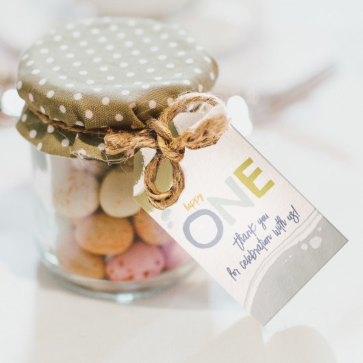 Happy One First Birthday boy Gift Tag ギフトタグ