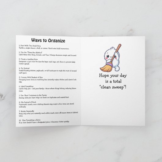 Happy Organize Your Home Day! January 14th カード (内部)