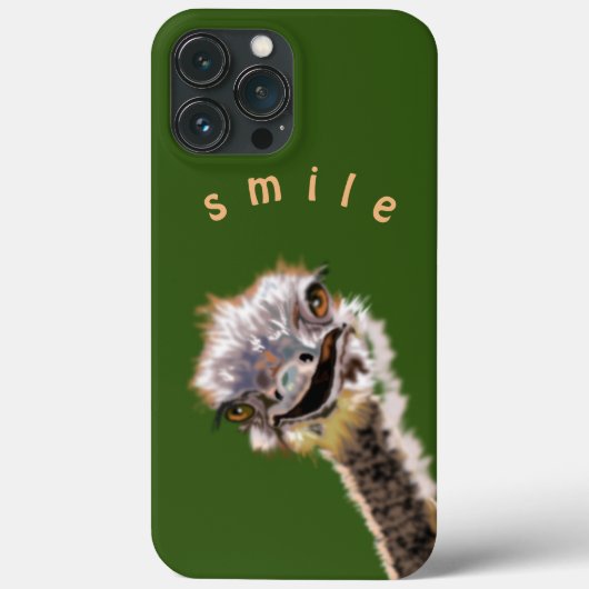 Happy OstrichおもしろいとのiPhoneケース – スマイル Case-Mate iPhoneケース (裏面)