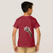Happy Ostrichおもしろい付きTシャツ – スマイル Tシャツ (裏面フル)