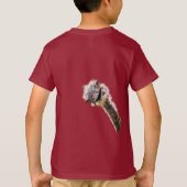 Happy Ostrichおもしろい付きTシャツ – スマイル Tシャツ (裏面)