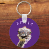 Happy Ostrich – あなたの色を選お気に入りの択! キーホルダー (正面)
