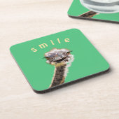 Happy Ostrich Coaster - カスタム文字 コースター (左側)