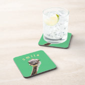 Happy Ostrich Coaster - カスタム文字 コースター (右側)