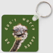 Happy Ostrich Keychain – 心配しないでHappy キーホルダー (裏面)